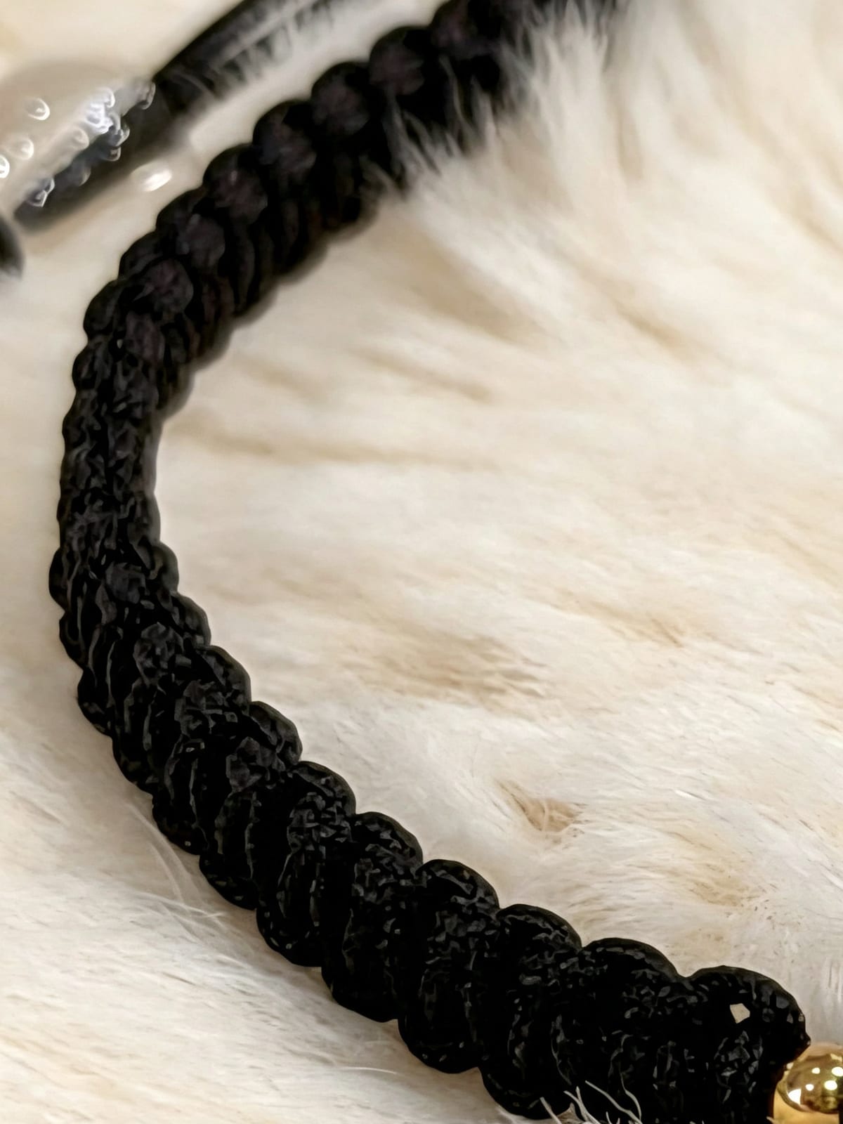 Teacher's Day Sale! Gold Sheen Obsidian Macrame Bracelet — photo 3