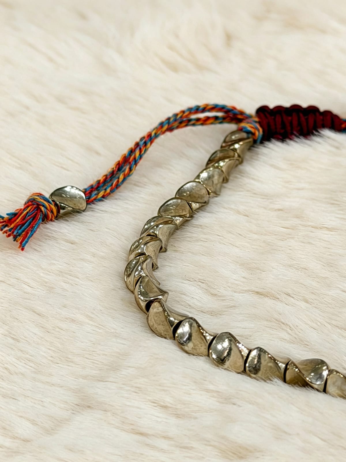 Teacher's Day Sale! Hematite Bracelet with Multicoloured string — photo 2
