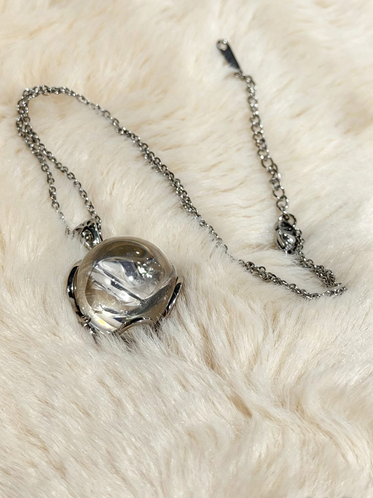Himalayan Quartz Pendant with Rainbow
