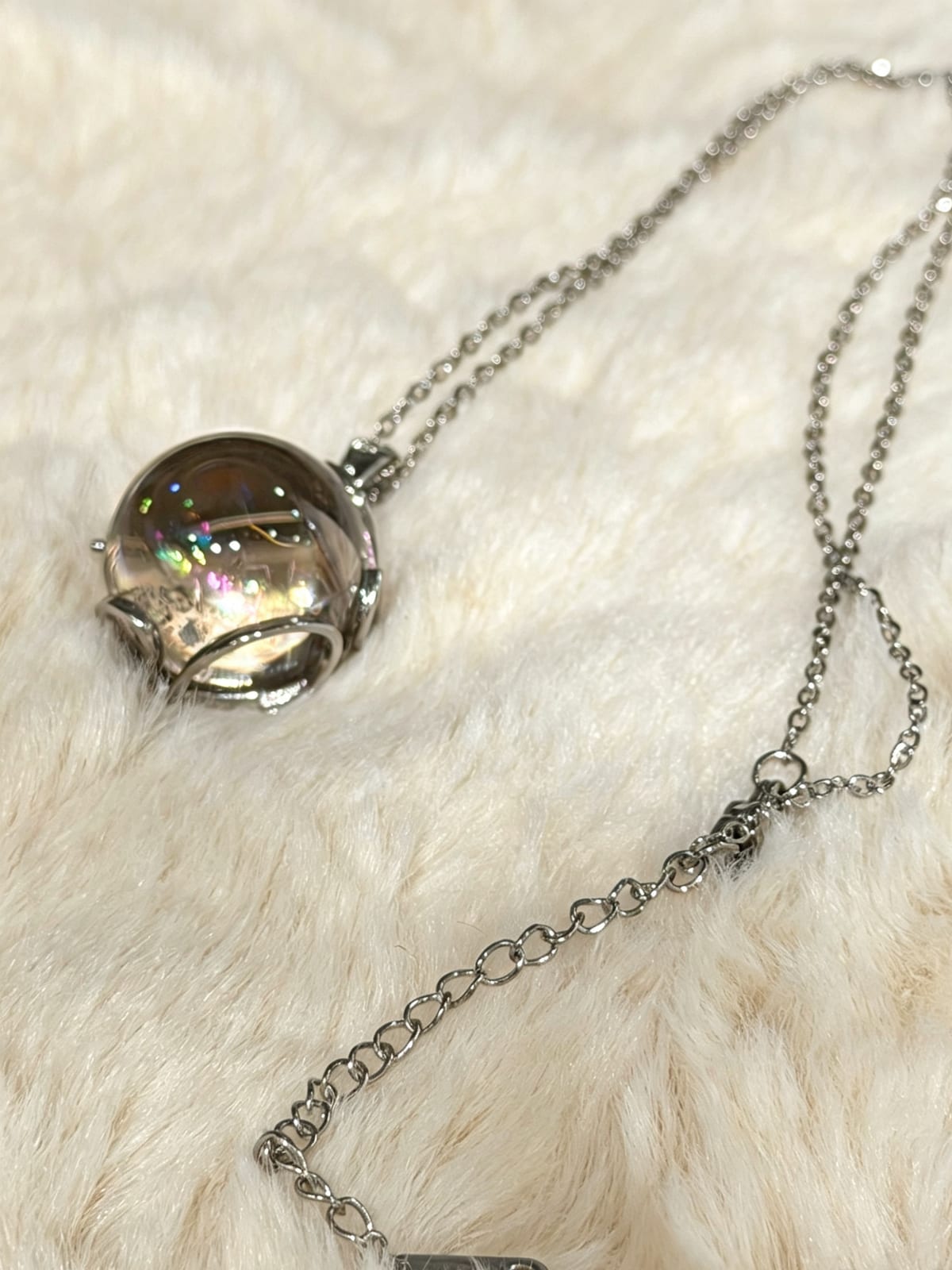 Himalayan Smoky Quartz Pendant with Rainbow