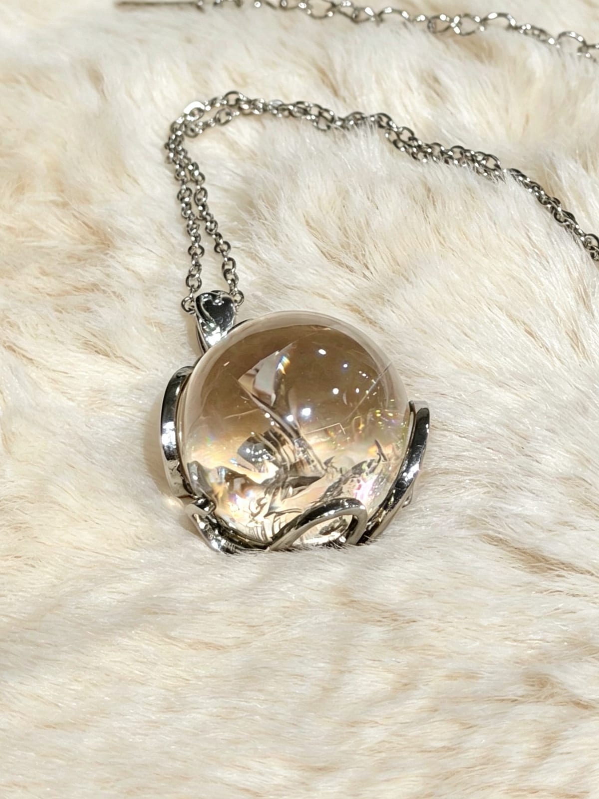 Himalayan Smoky Quartz Pendant with Rainbow — photo 2