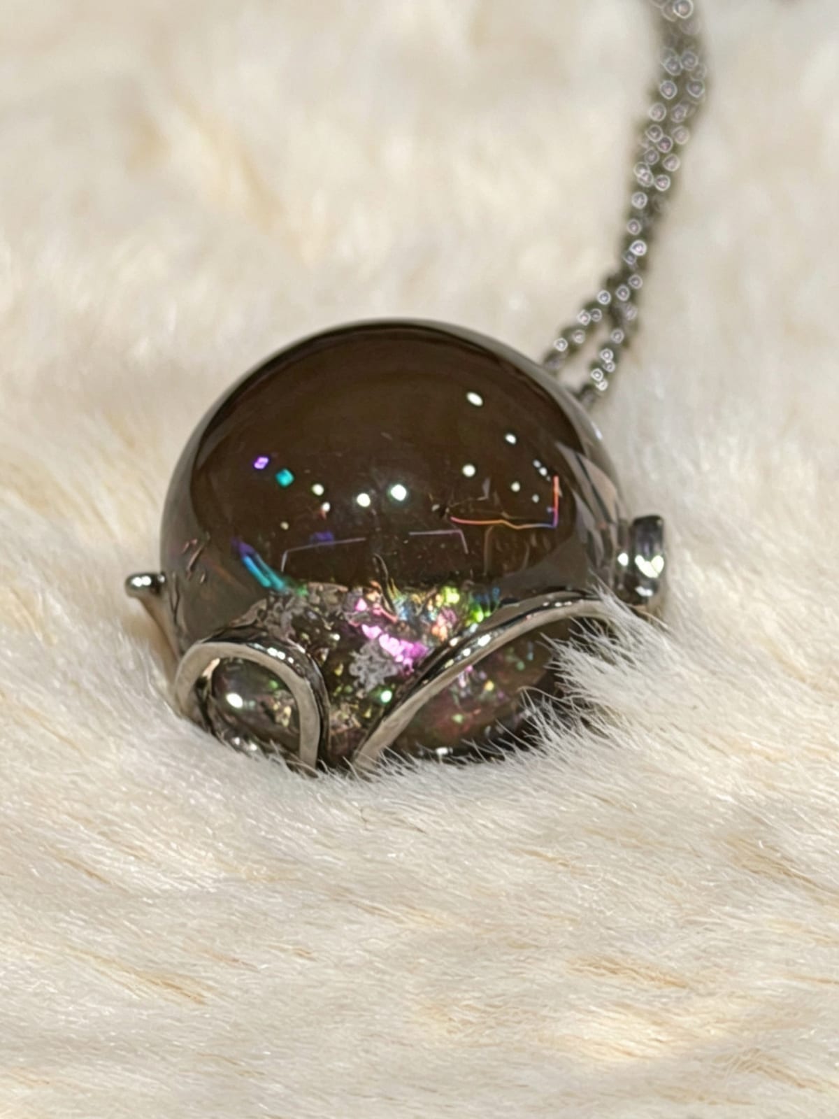 Himalayan Smoky Quartz Pendant with Rainbow — photo 4
