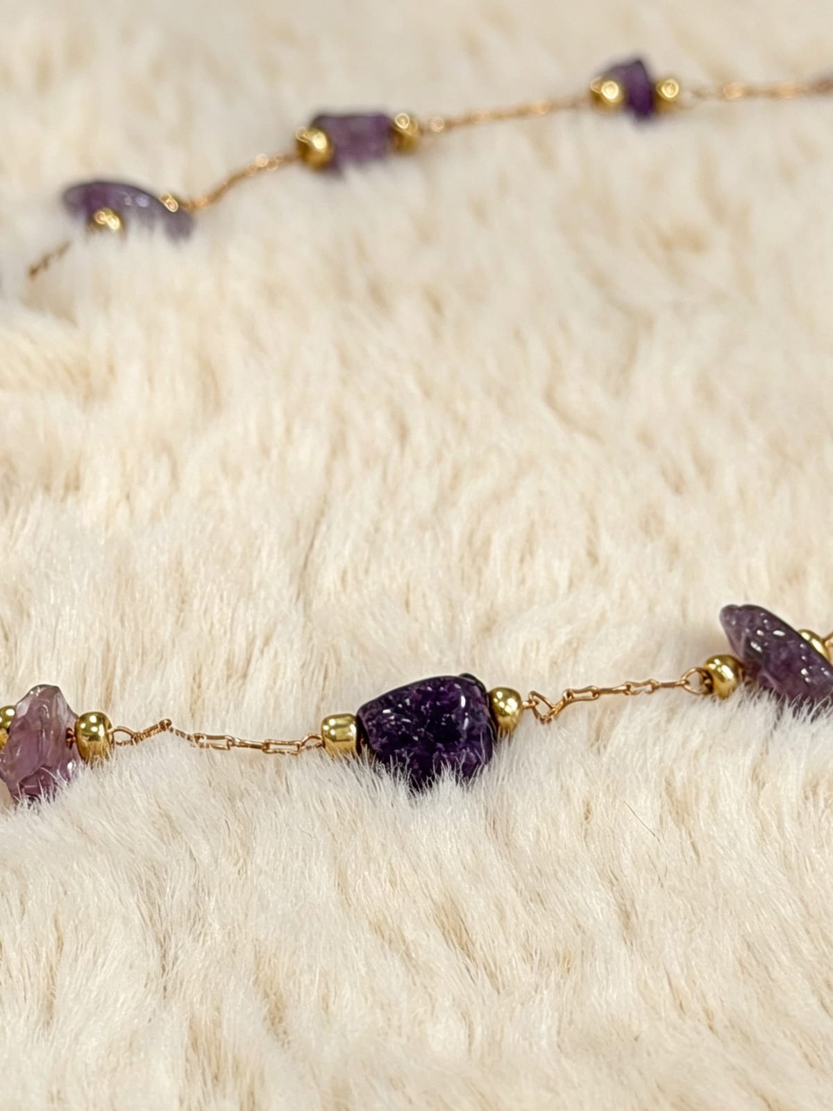 Amethyst Freeform Bead Necklace — photo 2