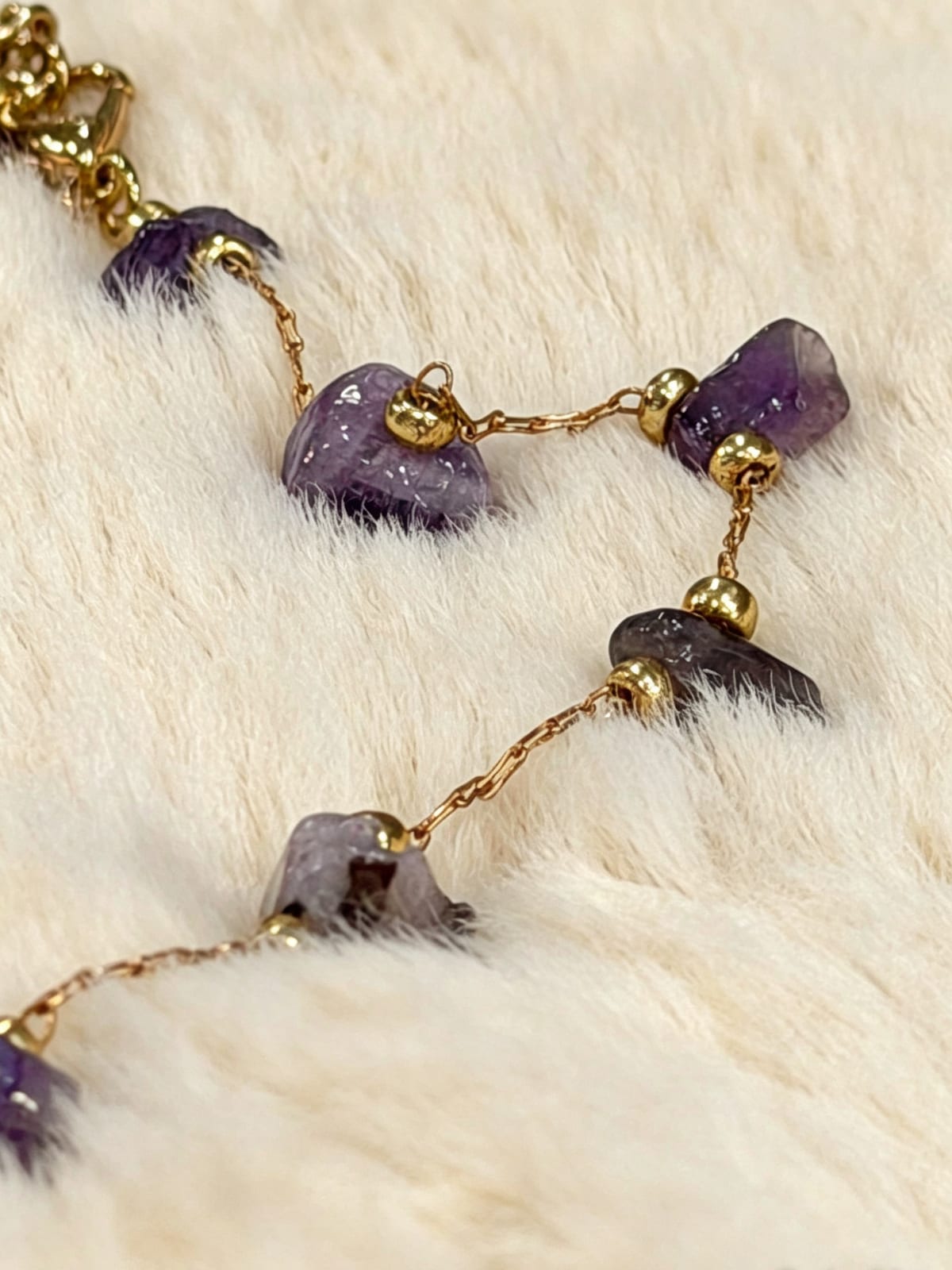 Amethyst Freeform Bead Necklace — photo 3