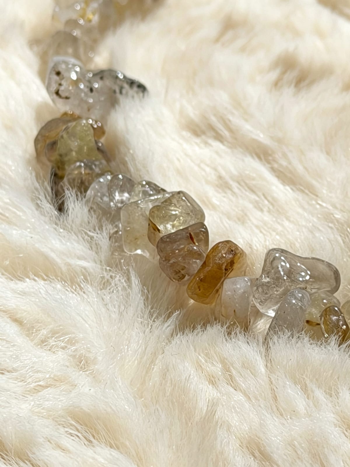 Golden Rutilated Freeform Bead Necklace — photo 3