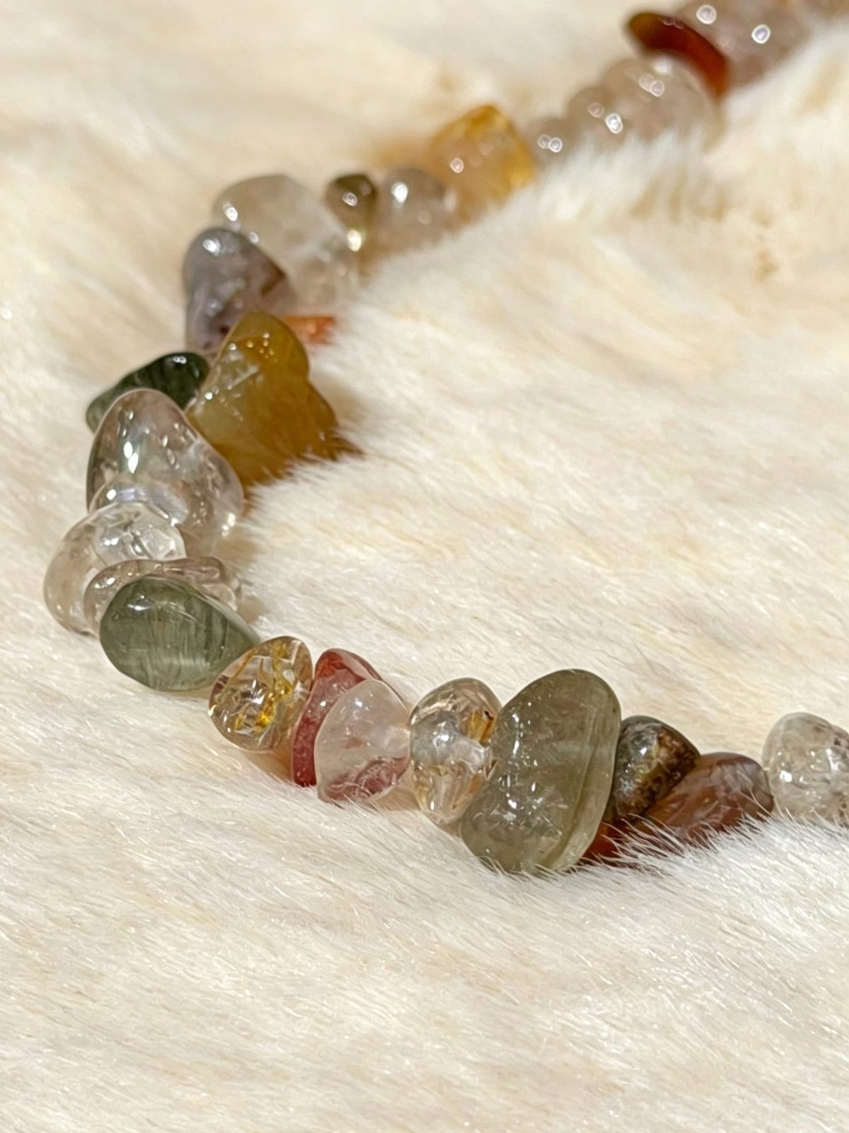 Tri-coloured Freeform Bead Necklace — photo 2
