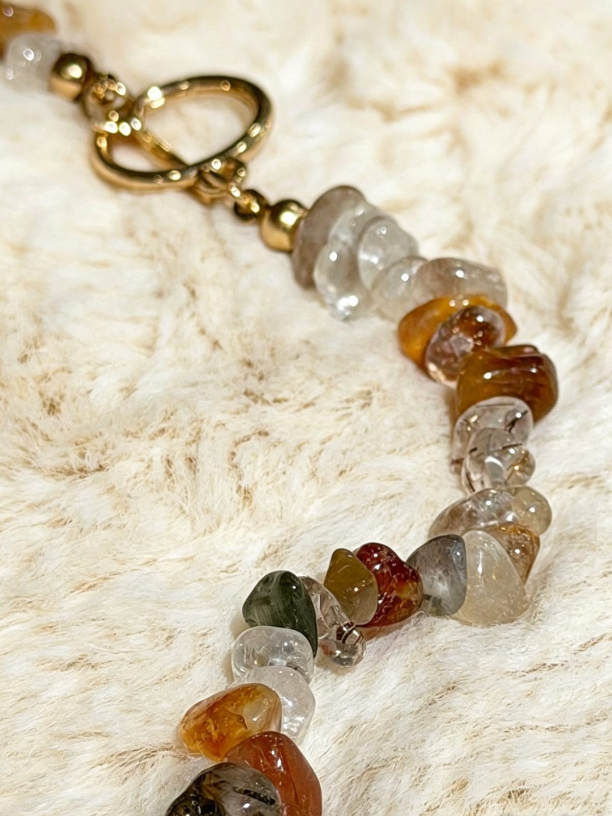 Tri-coloured Freeform Bead Necklace — photo 3