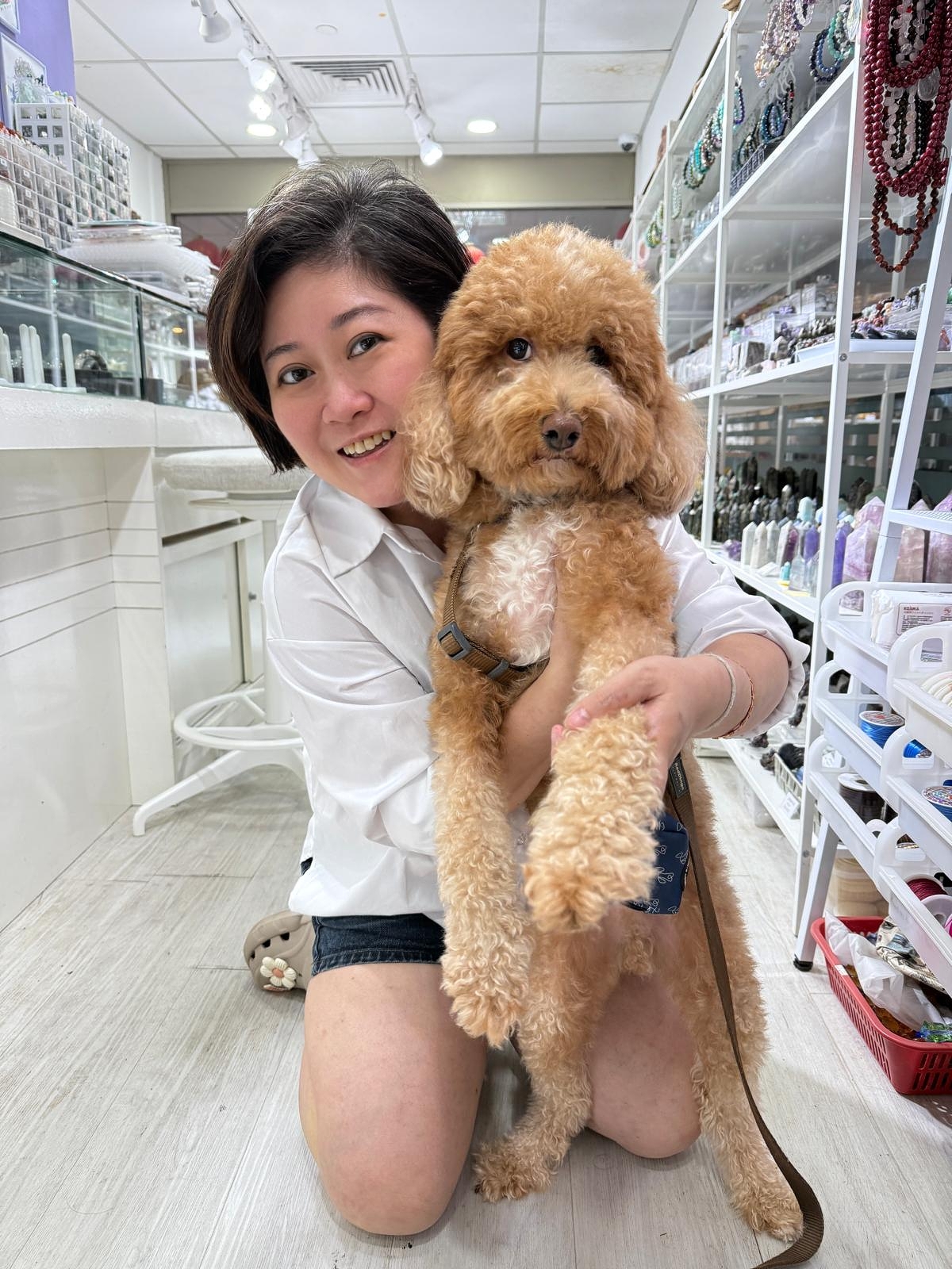 Jessica Woo, founder of Affinity Crystals, in the shop