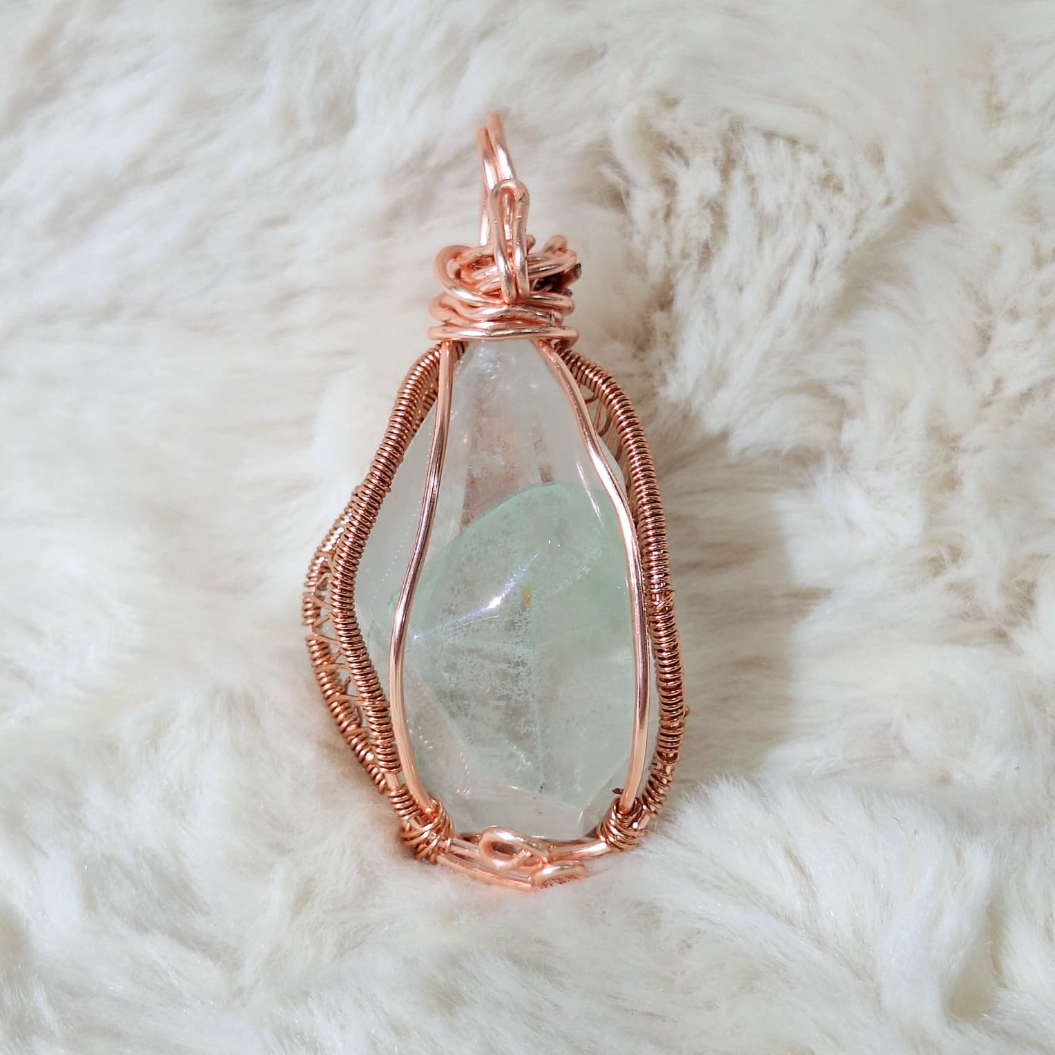 Fuchsite Phantom in Quartz Pendant