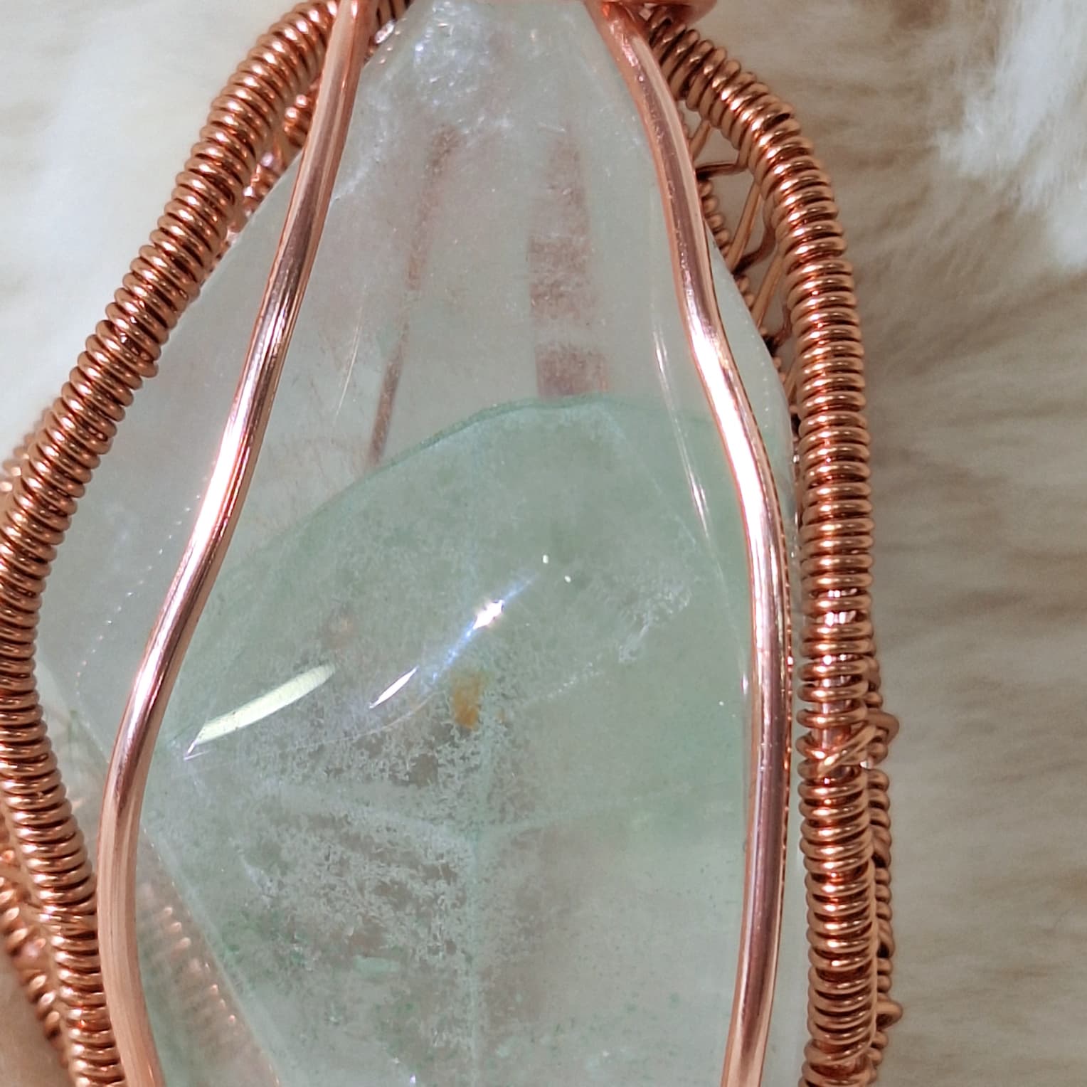 Fuchsite Phantom in Quartz Pendant — photo 2