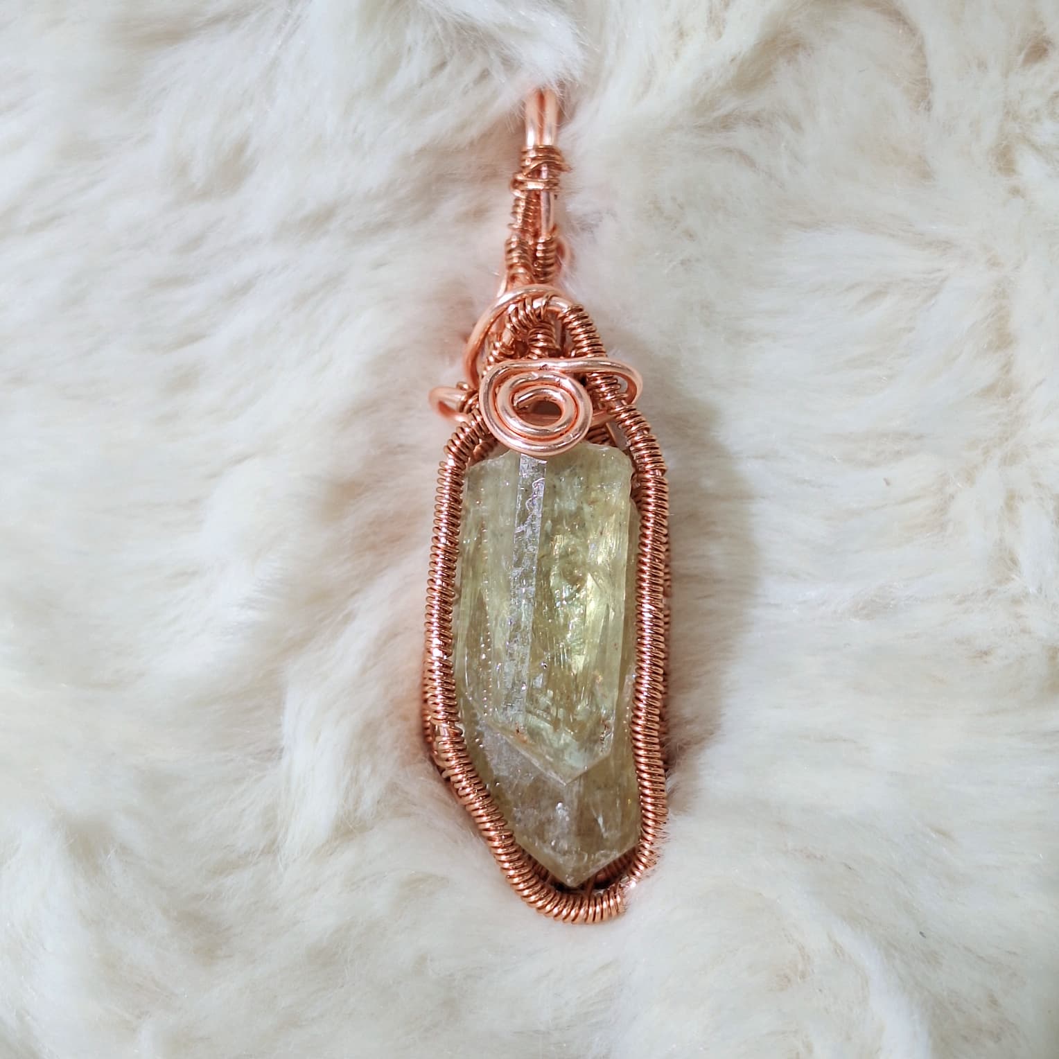 Yellow Apatite (Raw) Pendant
