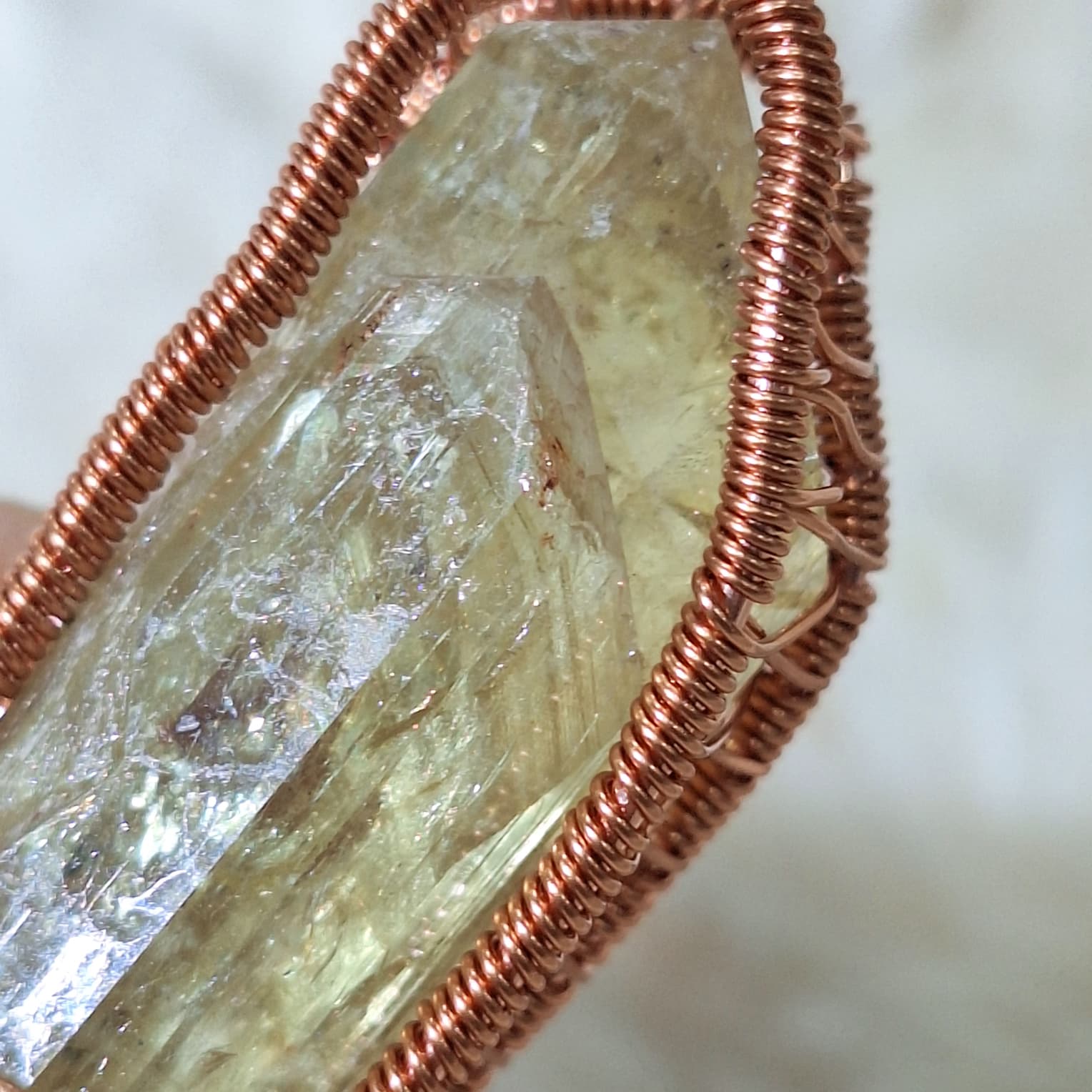 Yellow Apatite (Raw) Pendant — photo 2