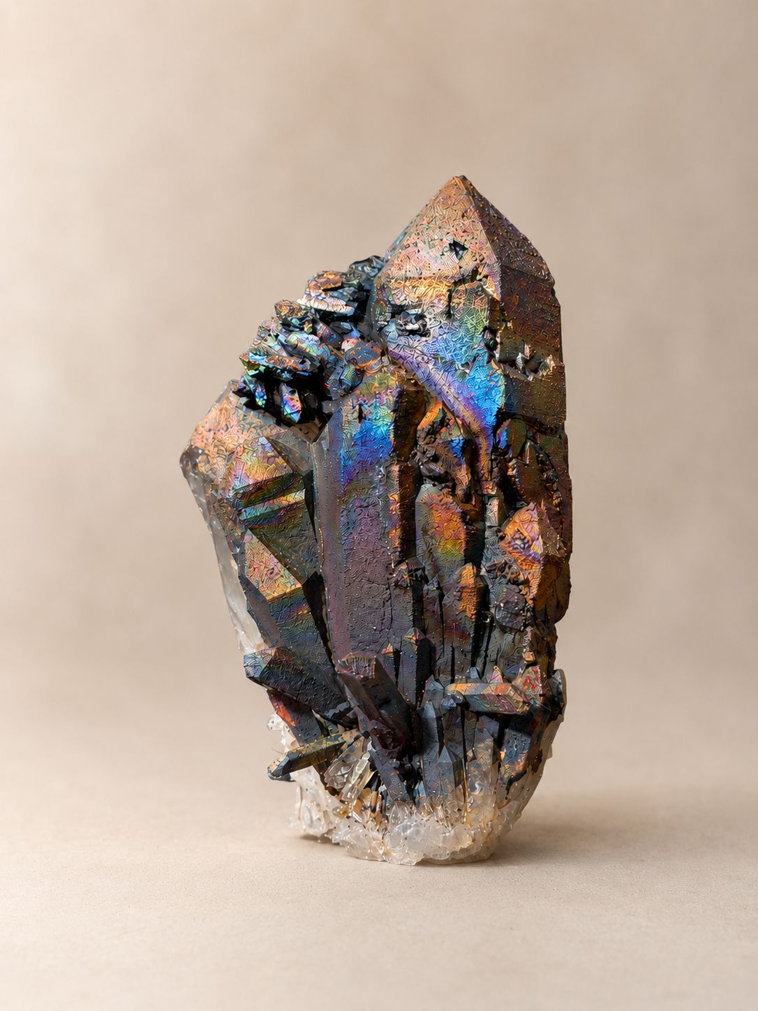 Goethite in Quartz crystal