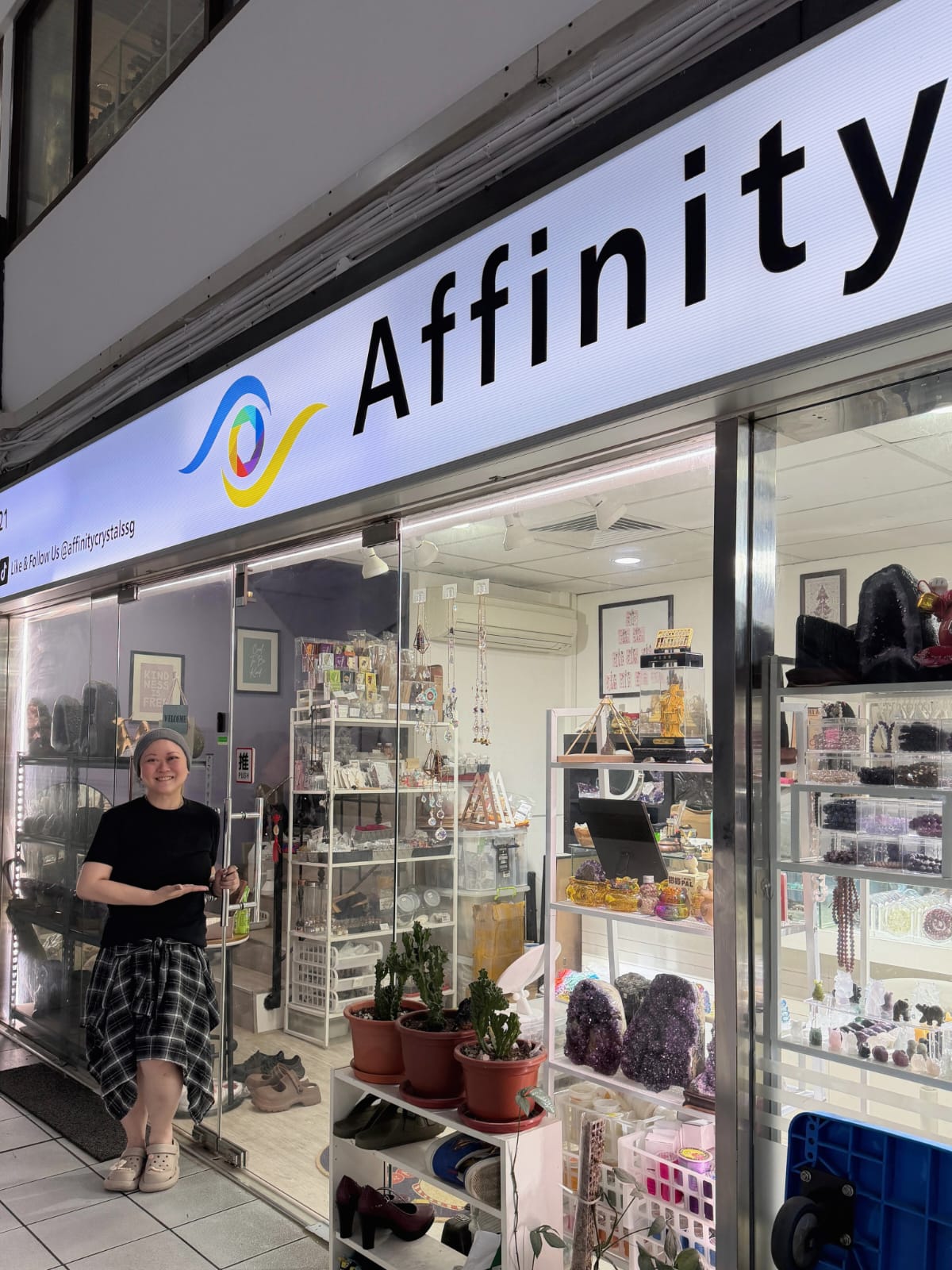Affinity Crystals shopfront at 150 South Bridge Road