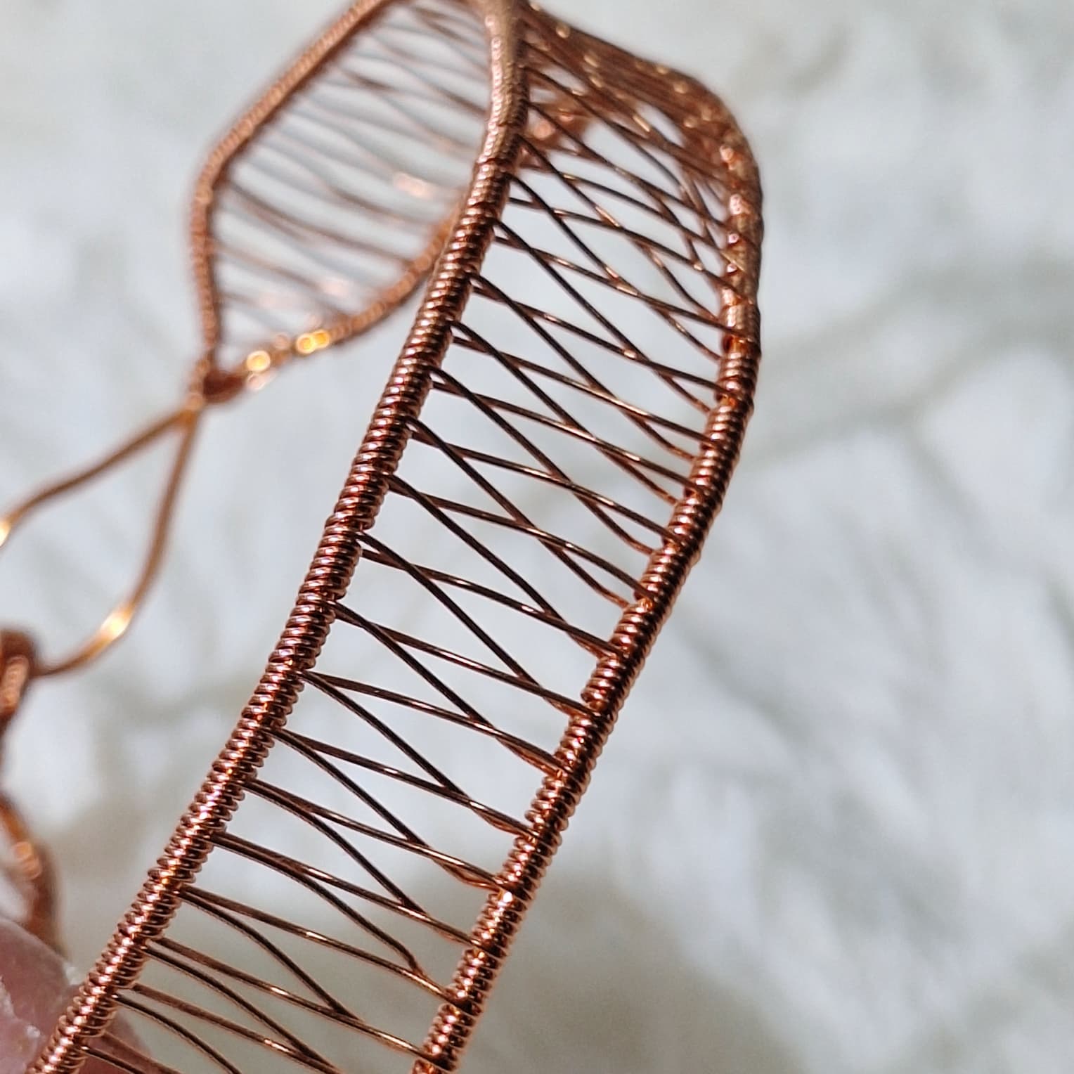 Broad Wire-wrapped Copper Bangle — photo 5